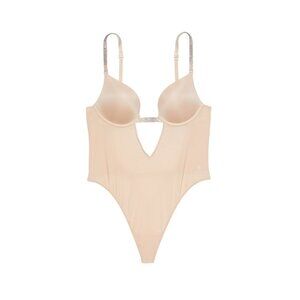 New! Victoria's Secret Marzipan Nude Shaping Gala Bodysuit 47411